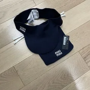 Miu Miu | Accessories | Miu Miu Dark Blue Navy Visor With 